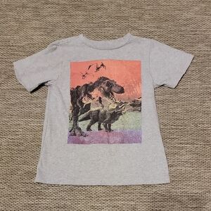 5/$13 Copper Denim Gray Dinosaur Graphic Kids T-Shirt Size 6